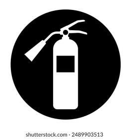 Feuerlöscher-Symbol. Vektorillustration isoliert auf weißem Hintergrund.