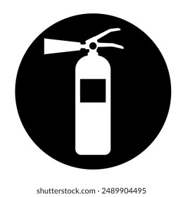 Feuerlöscher-Symbol. Vektorillustration isoliert auf weißem Hintergrund.