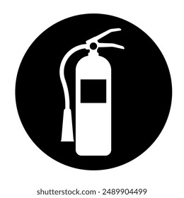Fire Extinguisher Sign Symbol. Vector Illustration Isolated on White Background.