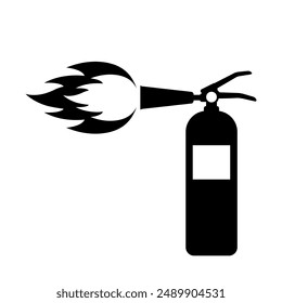 Fire Extinguisher Sign Symbol. Vector Illustration Isolated on White Background.