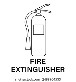 Fire Extinguisher Sign Symbol. Vector Illustration Isolated on White Background.