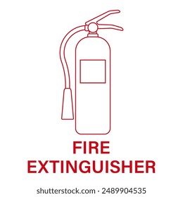 Fire Extinguisher Sign Symbol. Vector Illustration Isolated on White Background.