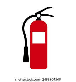 Símbolo de signo de extintor de incendios. Ilustración vectorial aislada sobre fondo blanco.