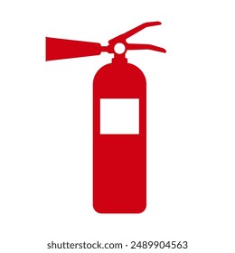 Fire Extinguisher Sign Symbol. Vector Illustration Isolated on White Background.