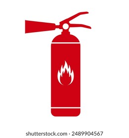 Fire Extinguisher Sign Symbol. Vector Illustration Isolated on White Background.