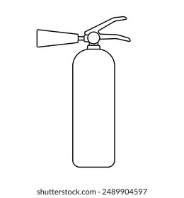Símbolo de signo de extintor de incendios. Ilustración vectorial aislada sobre fondo blanco.