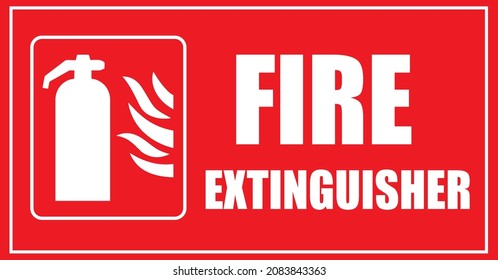 Diseño del vector de signo de extinguidor de incendios 