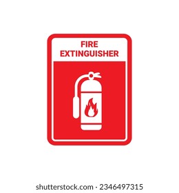 fire extinguisher sign vector design.