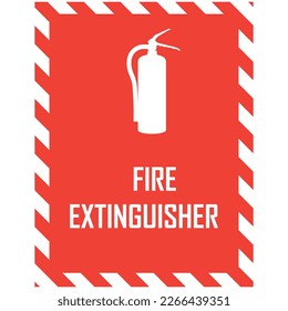 Fire extinguisher sign vector illustration