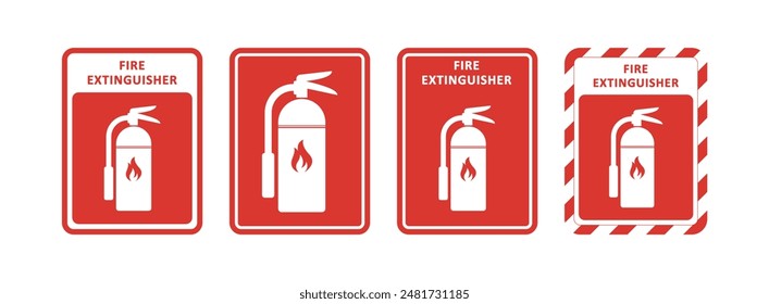 fire extinguisher sign vector illustration