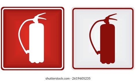 Fire extinguisher sign. vector illustration