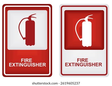 Fire extinguisher sign. vector illustration
