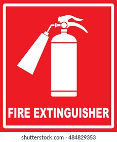 Fire Extinguisher Sign Vector Illustration Stock Vector (Royalty Free ...