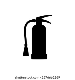 Fire extinguisher  silhouette icon vector design.