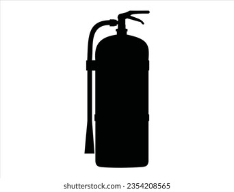 Fire extinguisher silhouette vector art