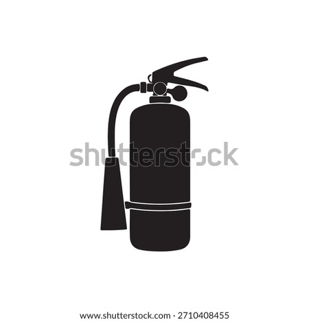 Fire extinguisher silhouette vector flat illustration design.
