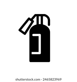 fire extinguisher solid black icon vector design good for website and mobile app