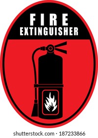 Fire extinguisher, sticker