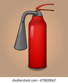 Fire extinguisher stylized isolated illustration