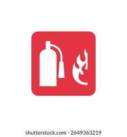 Símbolo do Extintor de incêndio para sinal de segurança de emergência