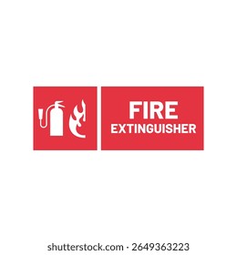 Símbolo do Extintor de incêndio para sinal de segurança de emergência