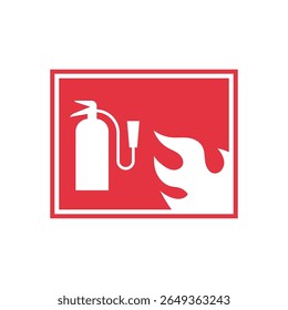 Fire Extinguisher Symbol for Emergency Safety Sign