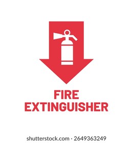 Símbolo do Extintor de incêndio para sinal de segurança de emergência