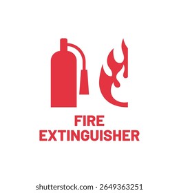 Símbolo do Extintor de incêndio para sinal de segurança de emergência