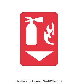 Símbolo do Extintor de incêndio para sinal de segurança de emergência