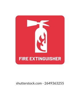 Símbolo do Extintor de incêndio para sinal de segurança de emergência