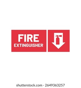 Símbolo do Extintor de incêndio para sinal de segurança de emergência
