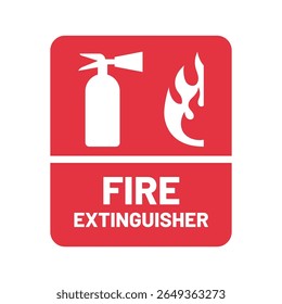 Símbolo do Extintor de incêndio para sinal de segurança de emergência