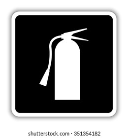 fire extinguisher symbol sign - black vector icon