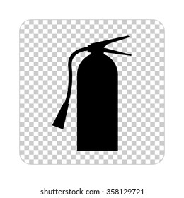 fire extinguisher symbol sign -  black vector icon