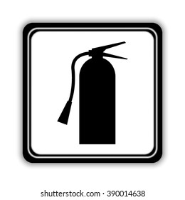 fire extinguisher symbol sign  - black vector icon