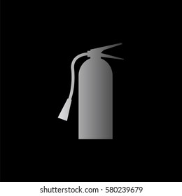 fire extinguisher symbol sign -  black vector icon