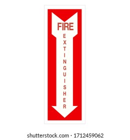 Signo de símbolo de extinguista de incendio, Ilustración vectorial, Aislar en etiqueta de fondo blanco.