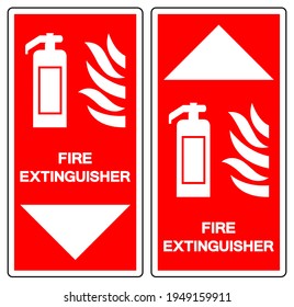 Signo de símbolo de extinguidor de incendios ,Ilustración vectorial, Aislar en la etiqueta de fondo blanco .EPS10 