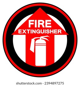Signo de símbolo de extinguidor de incendios, Ilustración de vectores, Aislar en etiqueta de fondo blanco. EPS10