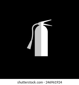 fire extinguisher symbol sign - vector icon, flat design