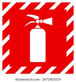 Fire Extinguisher Symbol Sign, Vector Illustration, Isolate On White Background Label. EPS10