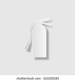 fire extinguisher symbol sign  - vector icon with shadow