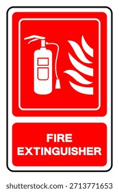 Símbolo De Extintores De Incêndio, Ilustração De Vetor, Isolar No Rótulo Branco De Fundo. EPS10