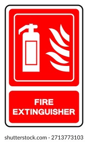 Símbolo de extintor de incêndio, ilustração de vetor, isolar no fundo branco etiqueta .EPS10 