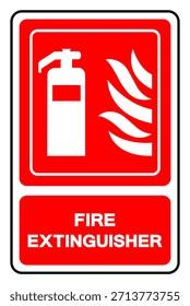 Símbolo de extintor de incêndio, ilustração de vetor, isolar no fundo branco etiqueta .EPS10 