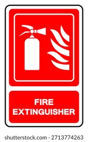 Símbolo De Extintores De Incêndio, Ilustração De Vetor, Isolar No Rótulo Branco De Fundo. EPS10