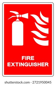 Fire Extinguisher Symbol Sign, Vector Illustration, Isolate On White Background Label. EPS10