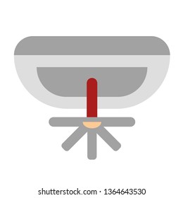 Fire extinguisher system flat illustration