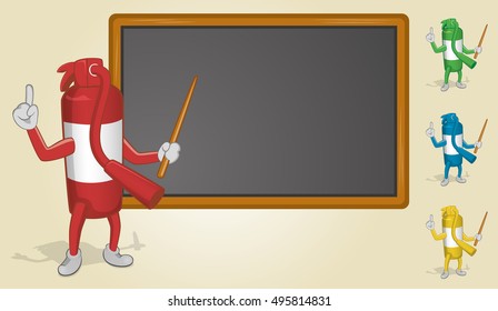 Fire Extinguisher Teaching With Blackboard