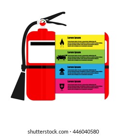 fire extinguisher template on white background vector design